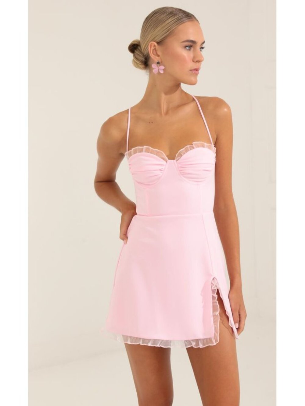 Pink Corset Ruffle Mini Dress - Picture 5 of 5